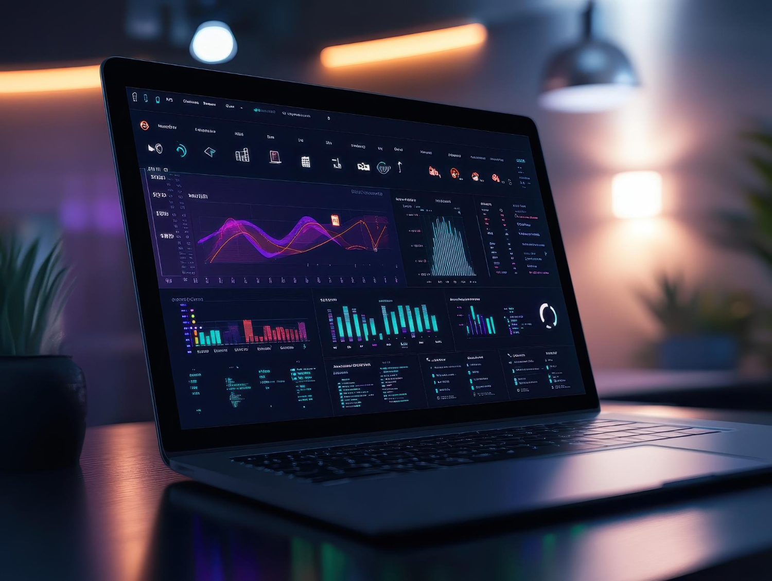 Custom analytics dashboard with key metrics for monitoring website performance