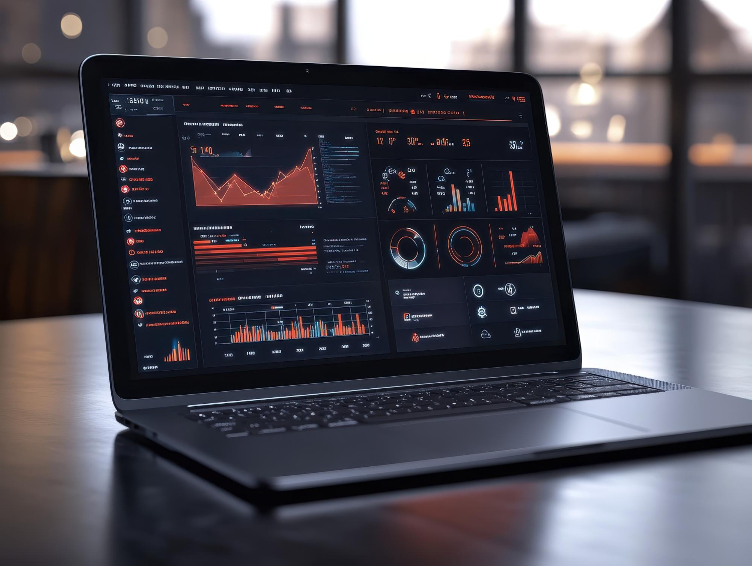Analytics dashboard displaying real-time event tracking data and user behavior metrics