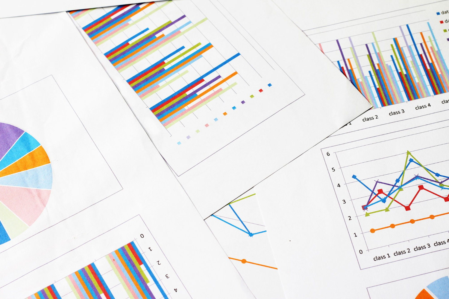 KPI performance reports showing business metrics and trend analysis